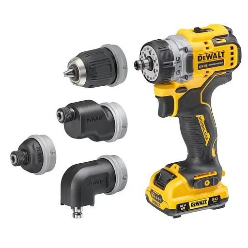 Дрель-шуруповерт DeWalt бесщеточная XR Li-Ion 12 В со сменными насадками (DCD703L2T) - фото 5