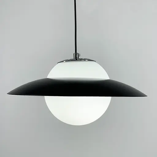 Регулюючий підвісний світильник в хромовому корпусі з чорним обводком Line.F YG 88/1 CH+BK - фото 3