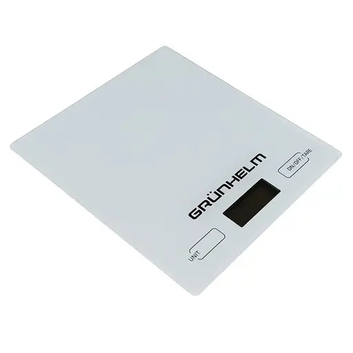 Кухонные настольные электронные весы Grunhelm KES-01W с сенсорным управлением до 5кг LCD-дисплей Белый - фото 1