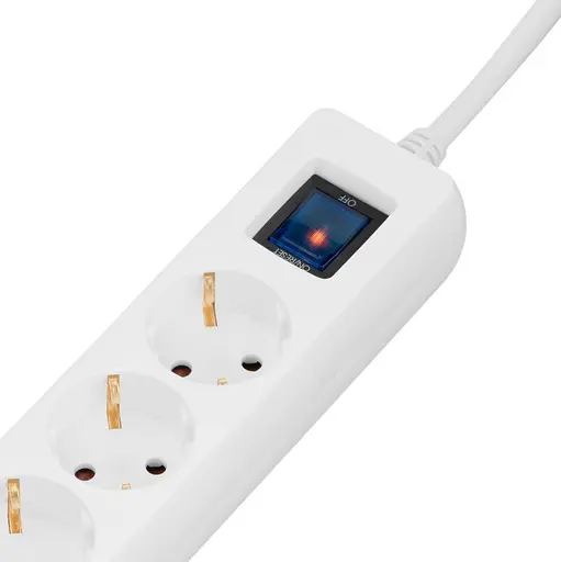 Мережевий фільтр-подовжувач 2E SP-315M-3USB-WH 3 м, 3xТипF, 16A, 1xUSB-A,1xUSB-C - фото 4