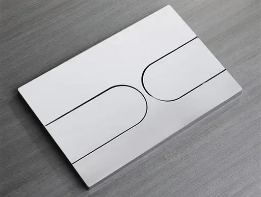 Панель змиву Koer KT-0604-01 240x160x10mm пластикова, кнопка закруглена KR5323, Хром - фото 5