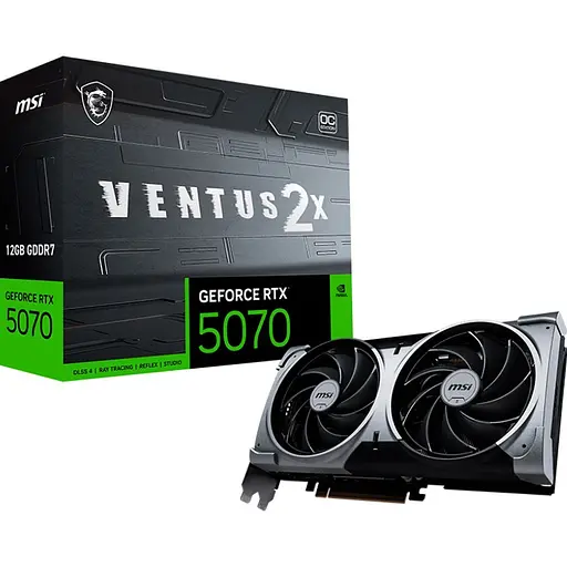 Видеокарта MSI GeForce RTX 5070 12G VENTUS 2X OC G5070-12V2C EU (132530) - фото 6
