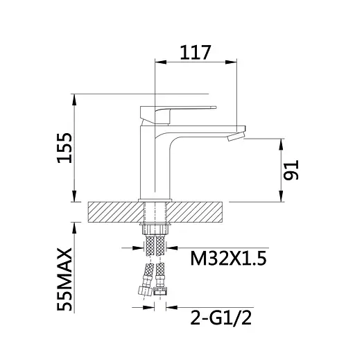 Смеситель для умывальника Qtap Aries QTARI270CRM45557 Chrome - фото 2
