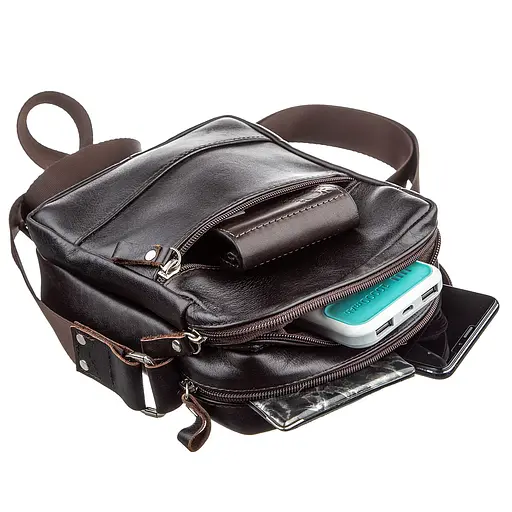 Чоловіча шкіряна сумка SHVIGEL 18х21х7,5 см sum0012474 - фото 3