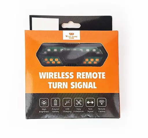 Велосипедна фара задня West Biking YP0701314 22 Led 80 Lm USB 700 mAh дистанційна з сигналами повороту 9х3х3 см (G0001102) - фото 4