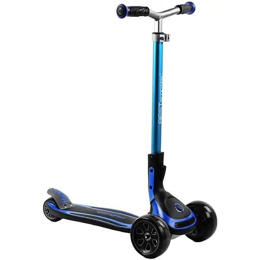 Самокат Best Scooter 69х19х38 см Чорно-блакитний 000231628 - фото 1