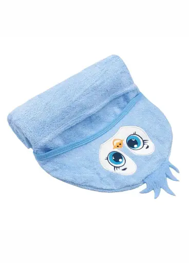 Полотенце бамбук/махра Lovely Svi детское с капюшоном для ванной, бассейна, пляжа - 70х100 см Пингвин (160122) - фото 3