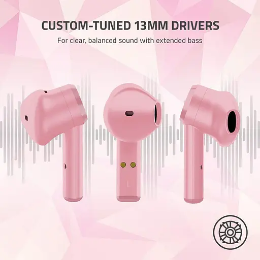 Навушники бездротові Razer hammerhead True Wireless RZ12-02970600-R3M1 рожеві - фото 4