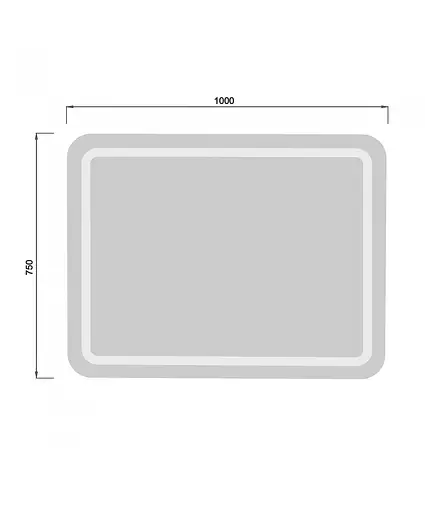Дзеркало Мойдодир Палермо 100x75/75x100 з LED-підсвіткою - фото 4