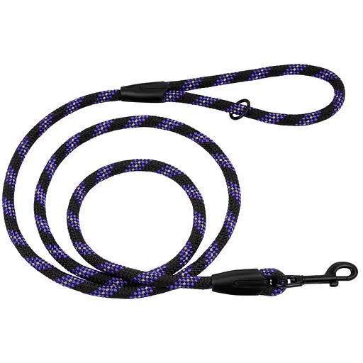 Поводок для собак Barksi Active 183х0.9 см черно-фиолетовый - фото 1