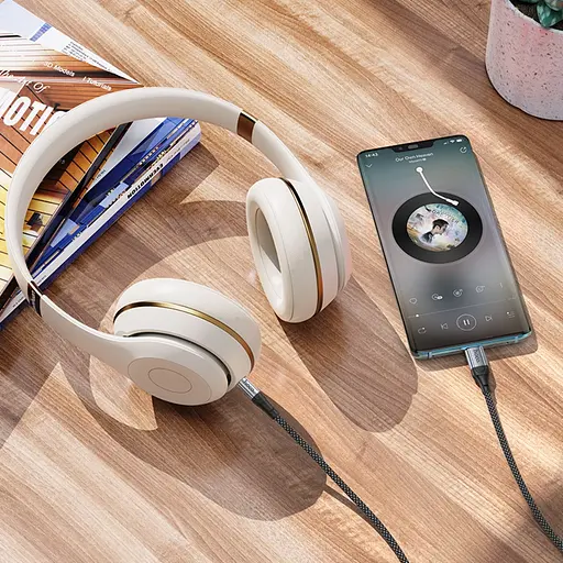 AUX кабель Hoco UPA26 Type-C to Jack 3.5 1 м чорний - фото 4