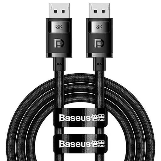 Дата кабель Baseus High Definition DP 8K to DP 8K (2m) (B00633706111-02) Cluster Black