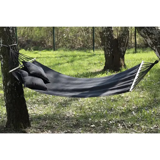 Гамак Jumi Garden тканевый с планкой темно-серый - фото 6