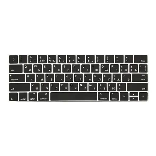 Накладка на клавіатуру DK для Apple MacBook Pro 15" 2016 - 2019 USA силікон чорний (06789)