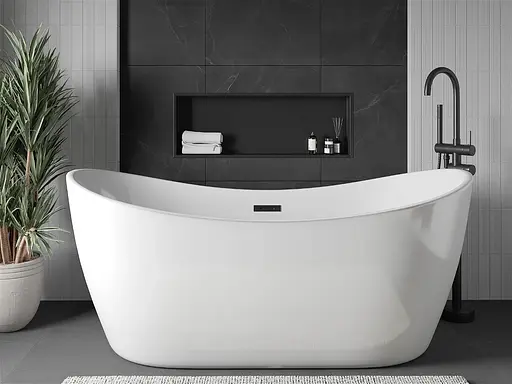 Полка для ванной нержавеющая горизонтальная 70 см черная Nett YB-70, Черный - фото 3