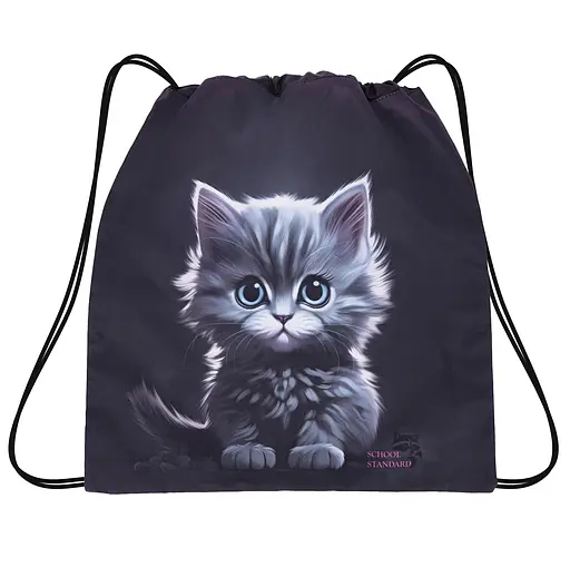 Мешок для сменной обуви для девочки c Котиком School Standard MSS-17