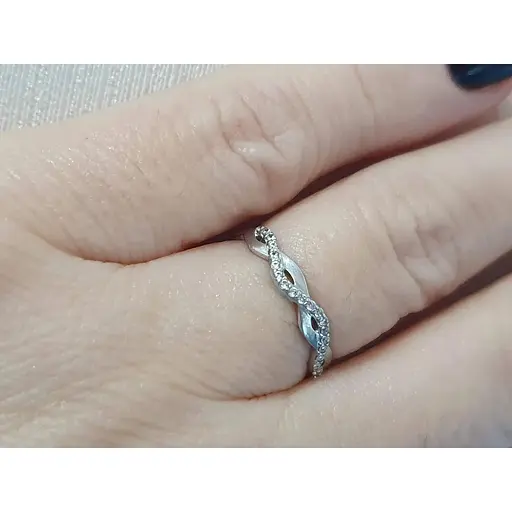 Срібне кільце Qvaliz з фіанітами. 901-00763 15 - фото 2