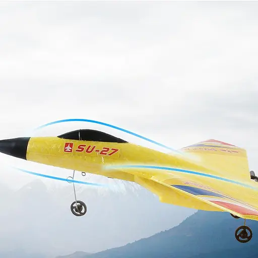 Літак на радіокеруванні SCHE HW28 SU27 Foam Yellow - фото 3