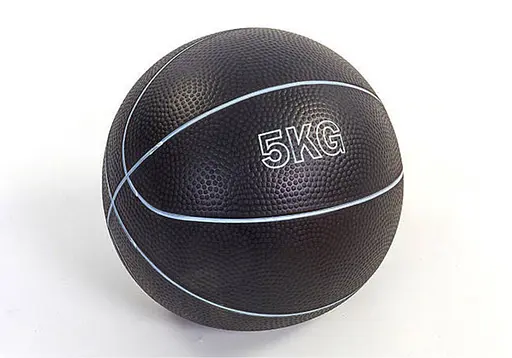Медбол EasyFit MedicBall 5 кг медицинский мяч-слэмбол без отскока Черный (EF-8407-5) - фото 1