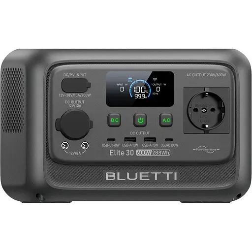 Зарядная станция Bluetti Elite 30 V2 600W (P-EL30V2-EU-GY-BL-010) [149152] - фото 3