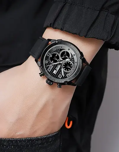 Класичний чоловічий годинник Skmei 2051 (Чорний) - фото 6