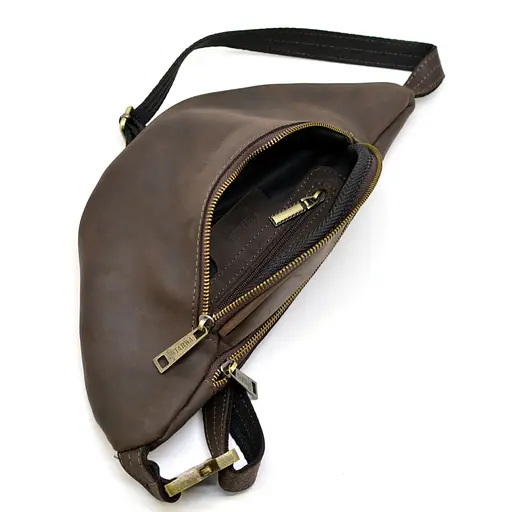 Жіноча шкіряна сумка-бананка Tarwa 33х11.5х8 см sum0026350 - фото 2