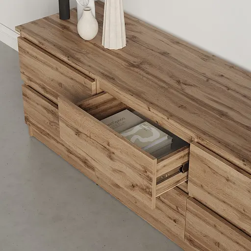 Тумба під телевізор MebelStar Нео 6Ш 150x43x53 см Дуб тахо (MBS-1287) - фото 3