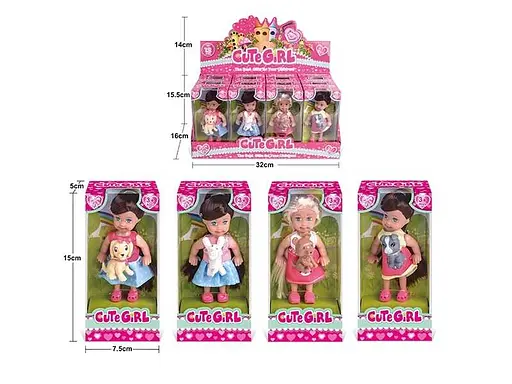 Кукла, 12 см, съемная обувь, фигурка любимца - фото 2