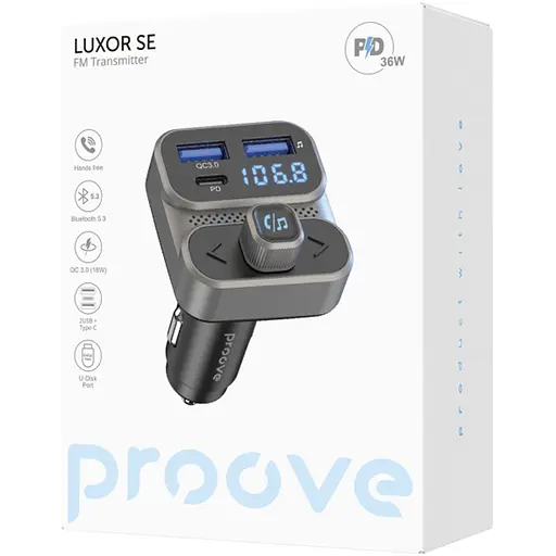 FM-трансмиттер Proove Launcher Luxor SE (FMLX20120003) [136066] - фото 7