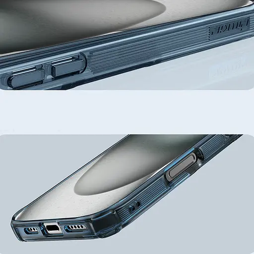 Чехол TPU Nillkin Nature Pro Magnetic для Apple iPhone 16, 6.1 Синий прозрачный - фото 5