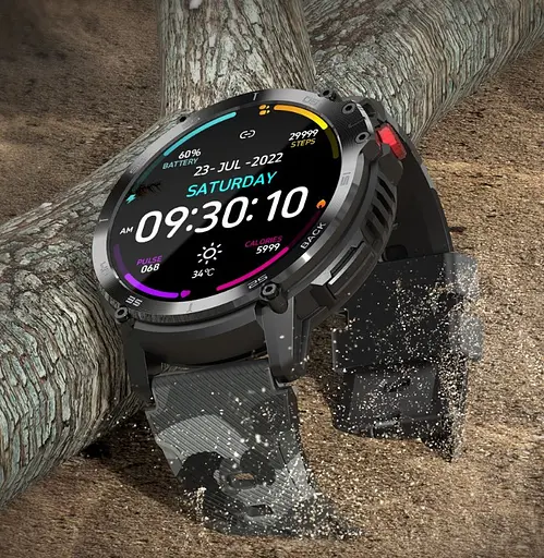 Смарт-часы LEMFO C22 силиконовый ремешок Camouflage Black (16355) - фото 2