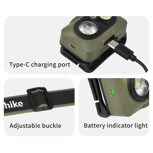 Ліхтар налобний Naturehike CNK2450ZM010 (Коричневий) - фото 4