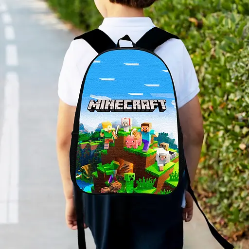 Рюкзак дитячий майнкрафт  "Minecraft" 34х27см, міський ранець для хлопчика з принтом (00320)