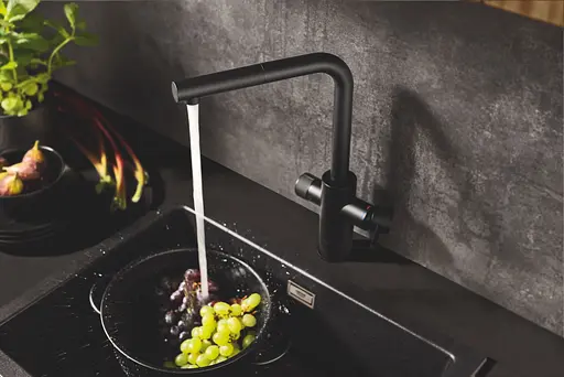 Змішувач для кухні з підключенням питної води Grohe Blue Pure Minta 30590KF0 Чорний матовий - фото 6
