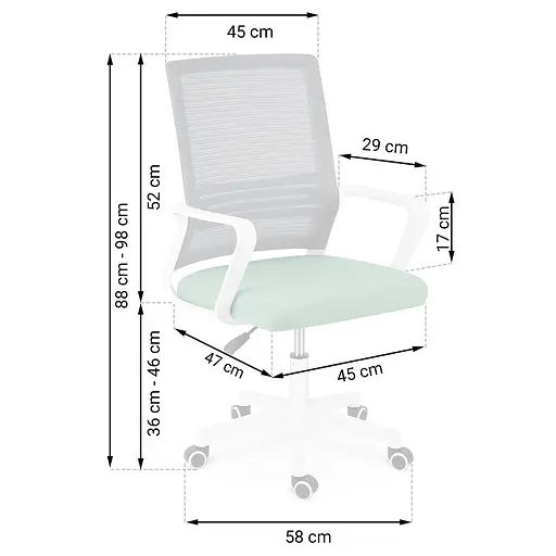 Офисное кресло Sofotel Corta Grey/Green (241402) - фото 6