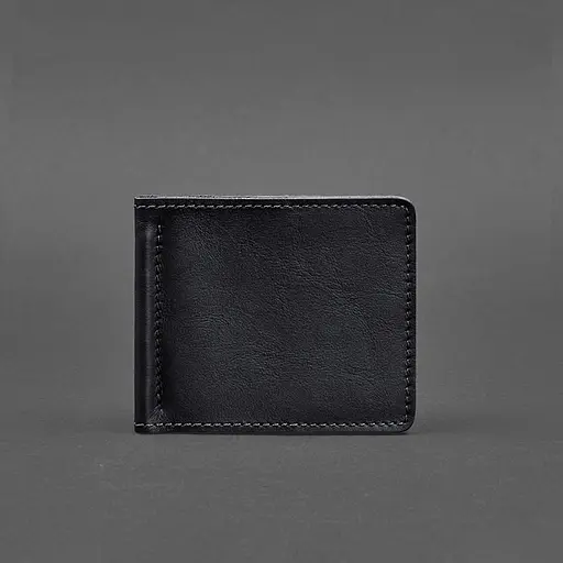 Мужской кожаный портмоне синий Краст 1.0 зажим для денег - фото 6