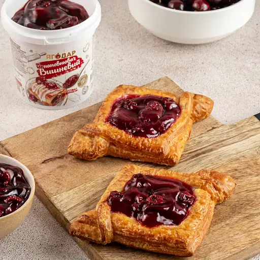 Набір начинок Yagodar Полуниця, Вишня, Малина термостабільні для випічки 3 шт, 1,5 кг - фото 7