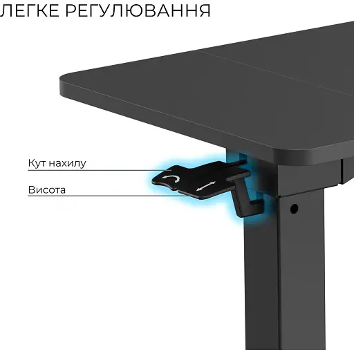 Приставний комп'ютерний стіл OfficePro ODM320B Black - фото 7