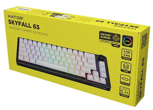 Клавіатура HATOR Skyfall 65 Wireless Black White (HTK3160UA) - фото 7