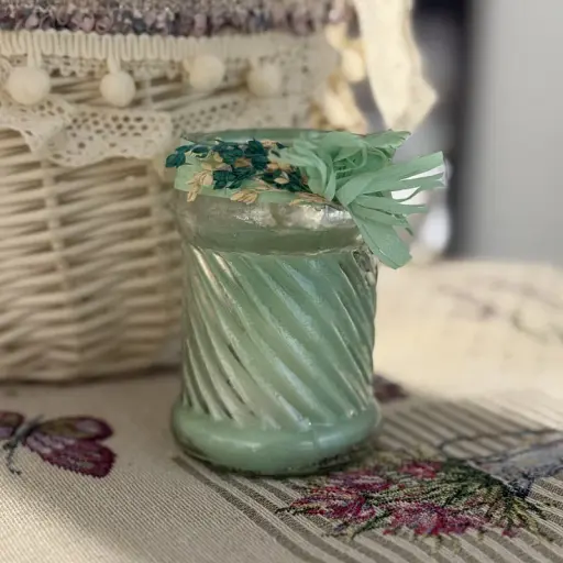 Пасхальная свеча зеленая в баночке большая MIS LT - фото 1