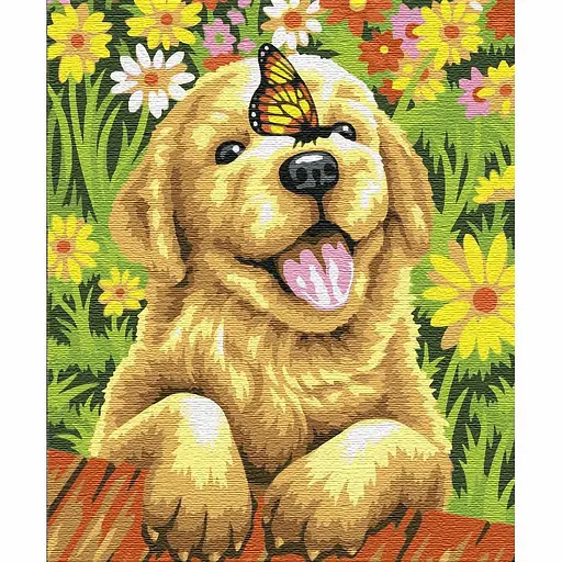 Картина за номерами Радісне щеня Brushme 40x50 см різнокольорова 000221396