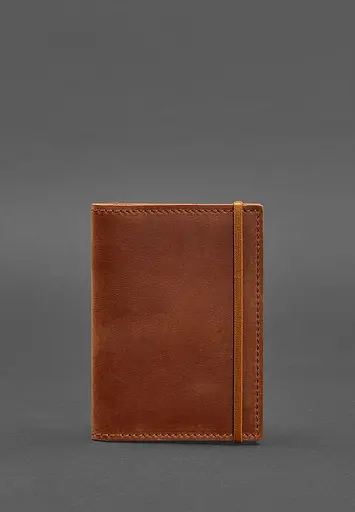 Шкіряна обкладинка для паспорта 2.0 коричнева Crazy Horse - фото 2