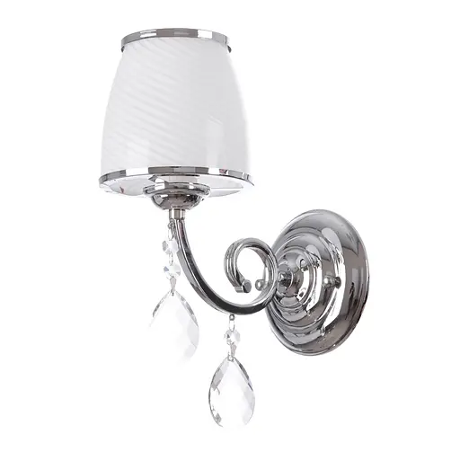 Бра Brille BCL-384W1 настінне накладне кришталеве класичне з абажуром E14