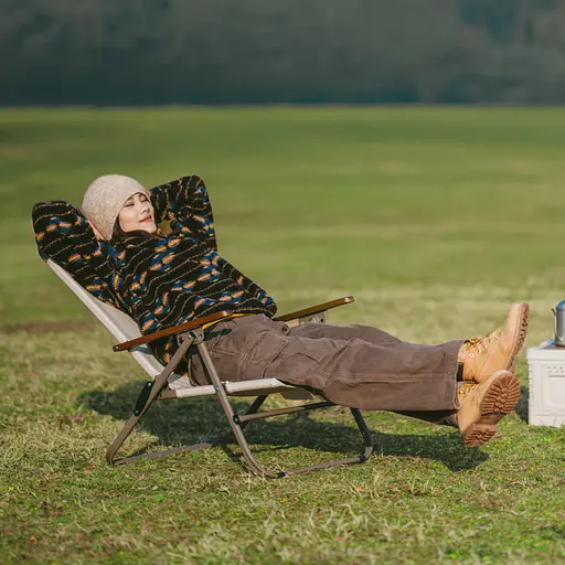 Крісло складане з регульованим нахилом Naturehike CNK2550JJ012 вуглецева сталь (Бежевий) - фото 8