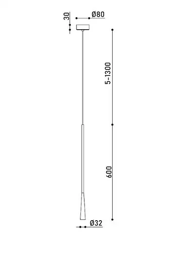 Светильник подвесной KLOODI DECO PE-SURMA600 7W 3K BK - фото 3