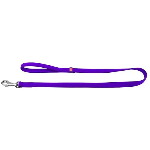 Поводок для собак Waudog Glamour кожаный, фиолетовый - фото 2