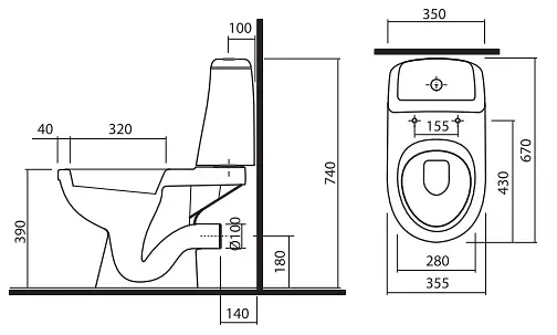 Унитаз-компакт Kolo Solo S7921800U с сидением полипропилен, Белый - фото 2
