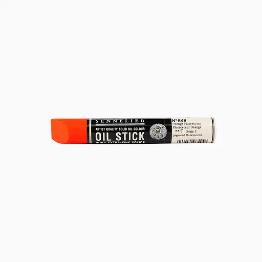Фарба олійна у формі пастелі Sennelier Oil Stick, 38 мл, S3, Неоновий помаранчевий (Neon Orange)