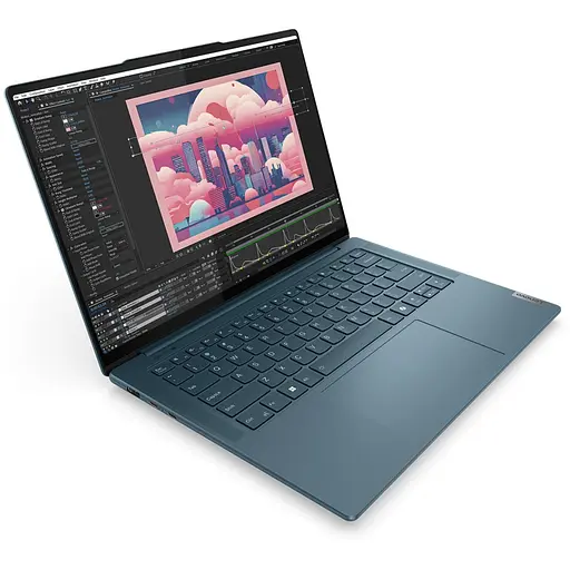 Ноутбук Lenovo Yoga Pro 7 14AHP9 з процесором AMD Ryzen™ 7 8845HS pana la 5.1GHz, 14.5", 3K, IPS, 120Hz, 16GB LPDDR5x, 1TB SSD, AMD Radeon™ 780M графікою - фото 3