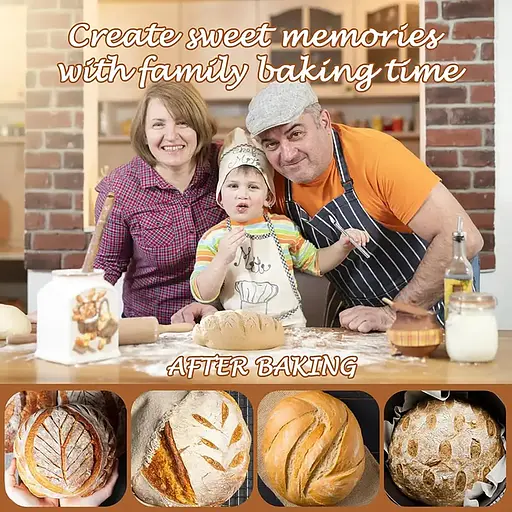 Пекарський ніж для художнього надрізування тіста для хліба, багету та здоби хліборіз з 10 змінними лезами у футлярі, Kitchen Master 87912 - фото 7